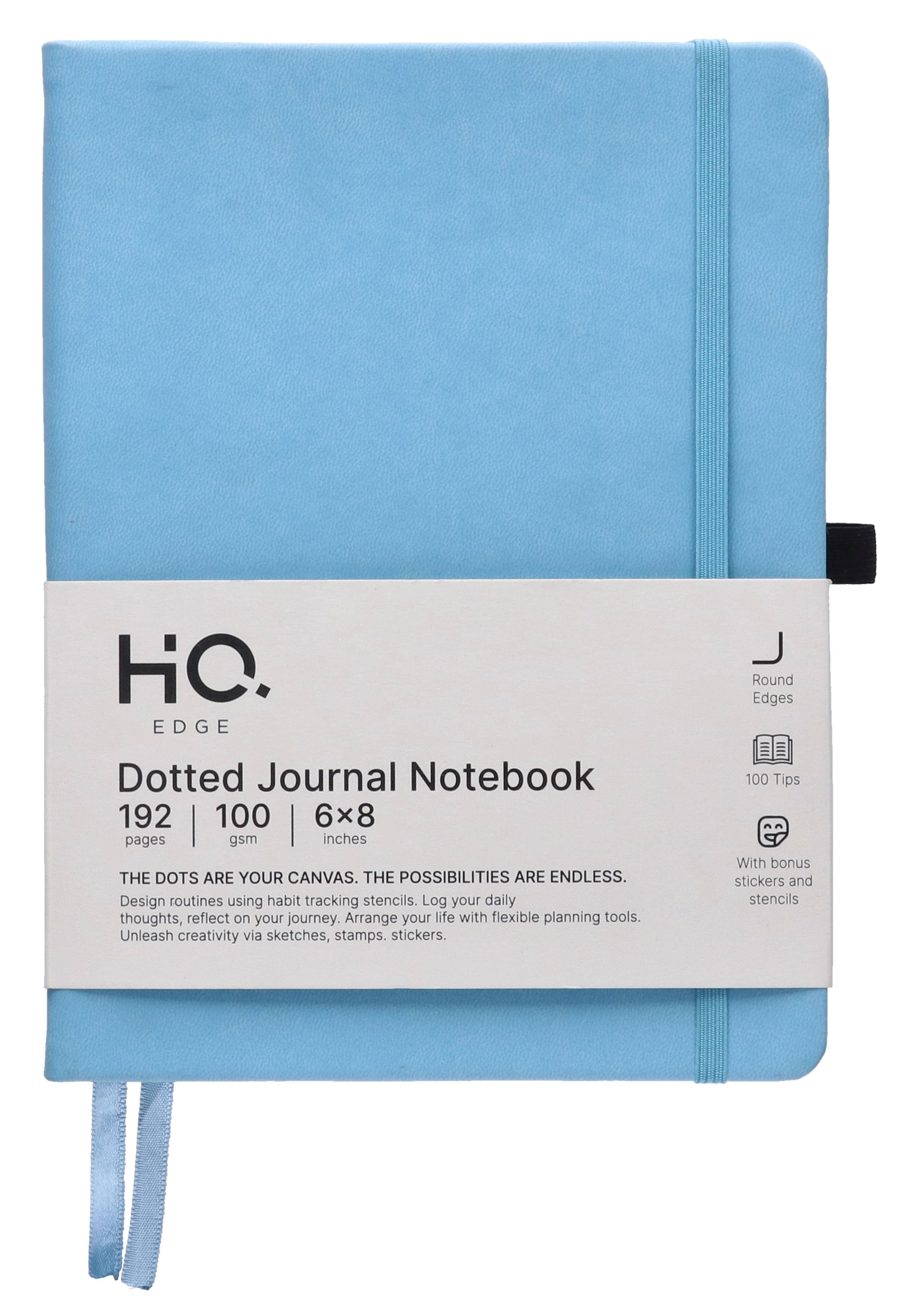 PU Leather Bullet Journal – Dotted Notebook 6x8” | 192 Pages, 100 GSM Thick Paper,Premium A5 Journal for Writing, Planning & Creativity – Black