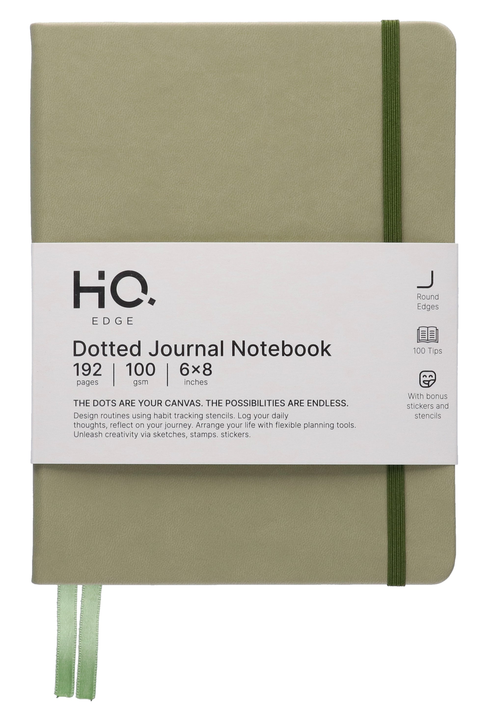 PU Leather Bullet Journal – Dotted Notebook 6x8” | 192 Pages, 100 GSM Thick Paper,Premium A5 Journal for Writing, Planning & Creativity – Black