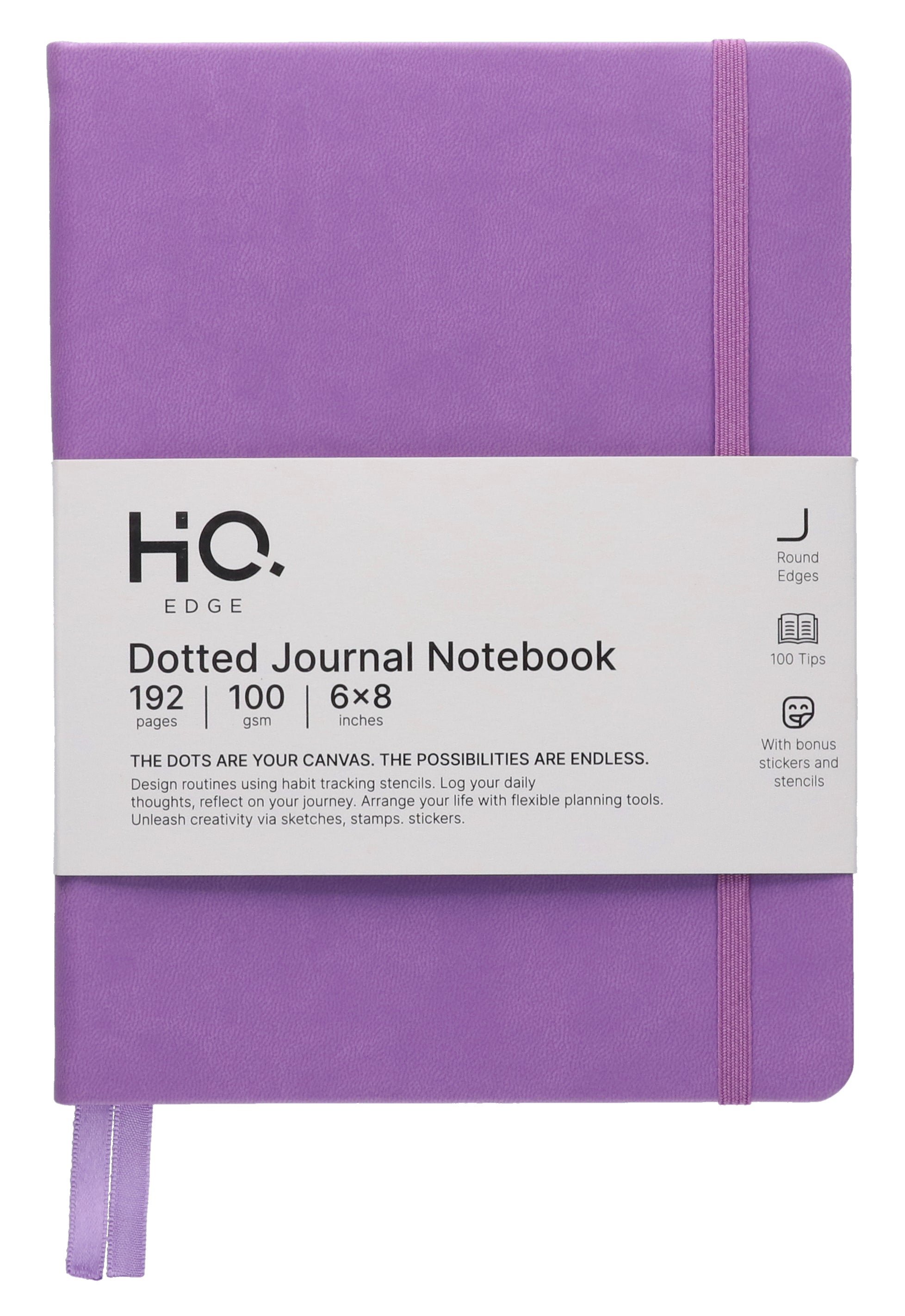 PU Leather Bullet Journal – Dotted Notebook 6x8” | 192 Pages, 100 GSM Thick Paper,Premium A5 Journal for Writing, Planning & Creativity – Black