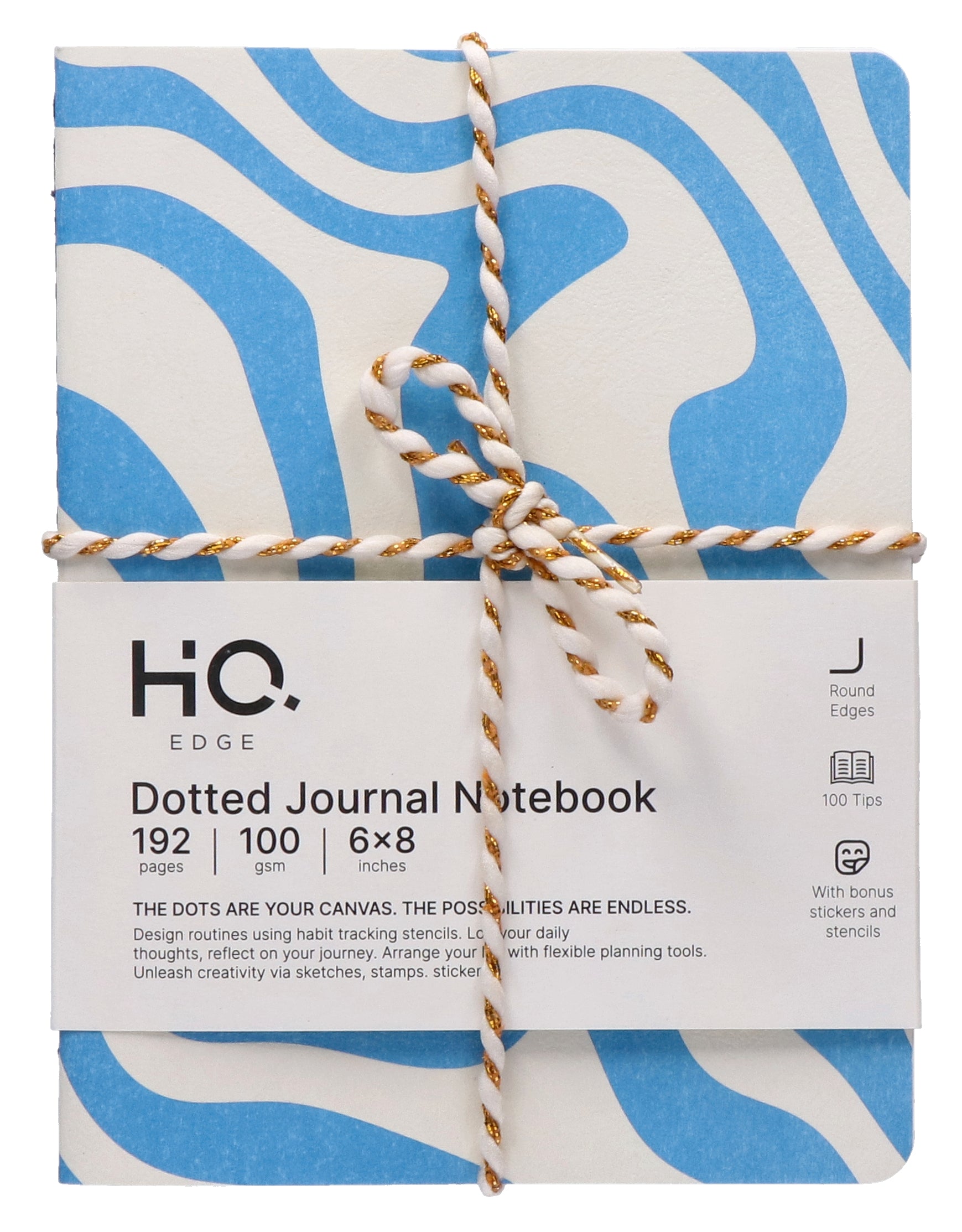 Textured Paper Journal (3-Pack) – 6x8” Fabric-Covered Notebook, 60 Lined Sheets, Lay-Flat Design with Rounded Edges, Includes Stickers & Stencils