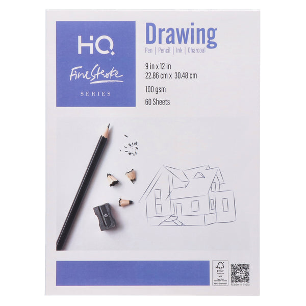 Drawing Sketch Pad | 8.26x11.69 Inch, 60 Sheets, 100 GSM | Suitable for Pen, Pencil, Ink & Charcoal | Ideal for Artists & Students