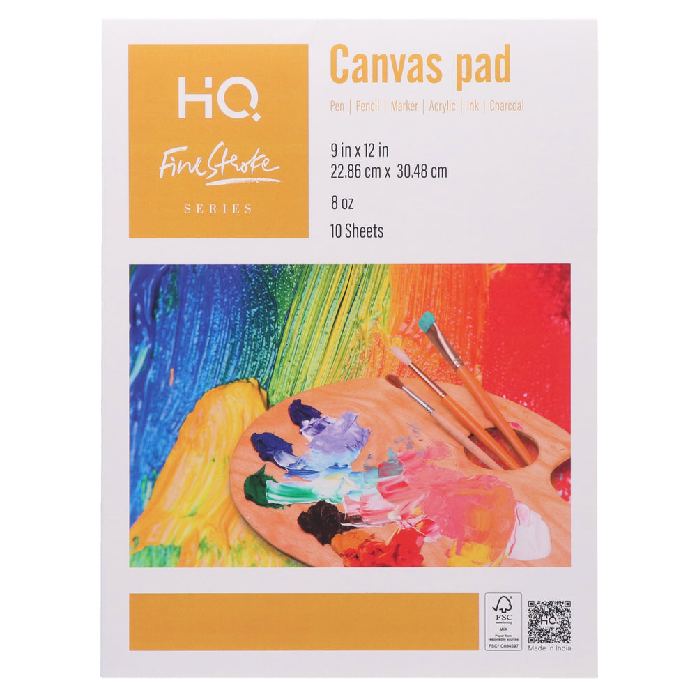 Canvas Pad | 8.26x11.69 Inch, 10 Sheets | Suitable for Pen, Pencil, Marker, Acrylic, Ink & Charcoal | Ideal for Artists & Students
