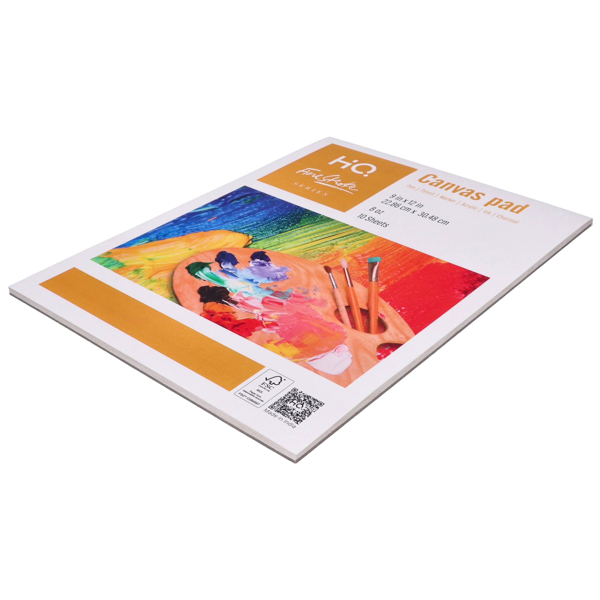 Canvas Pad | 8.26x11.69 Inch, 10 Sheets | Suitable for Pen, Pencil, Marker, Acrylic, Ink & Charcoal | Ideal for Artists & Students