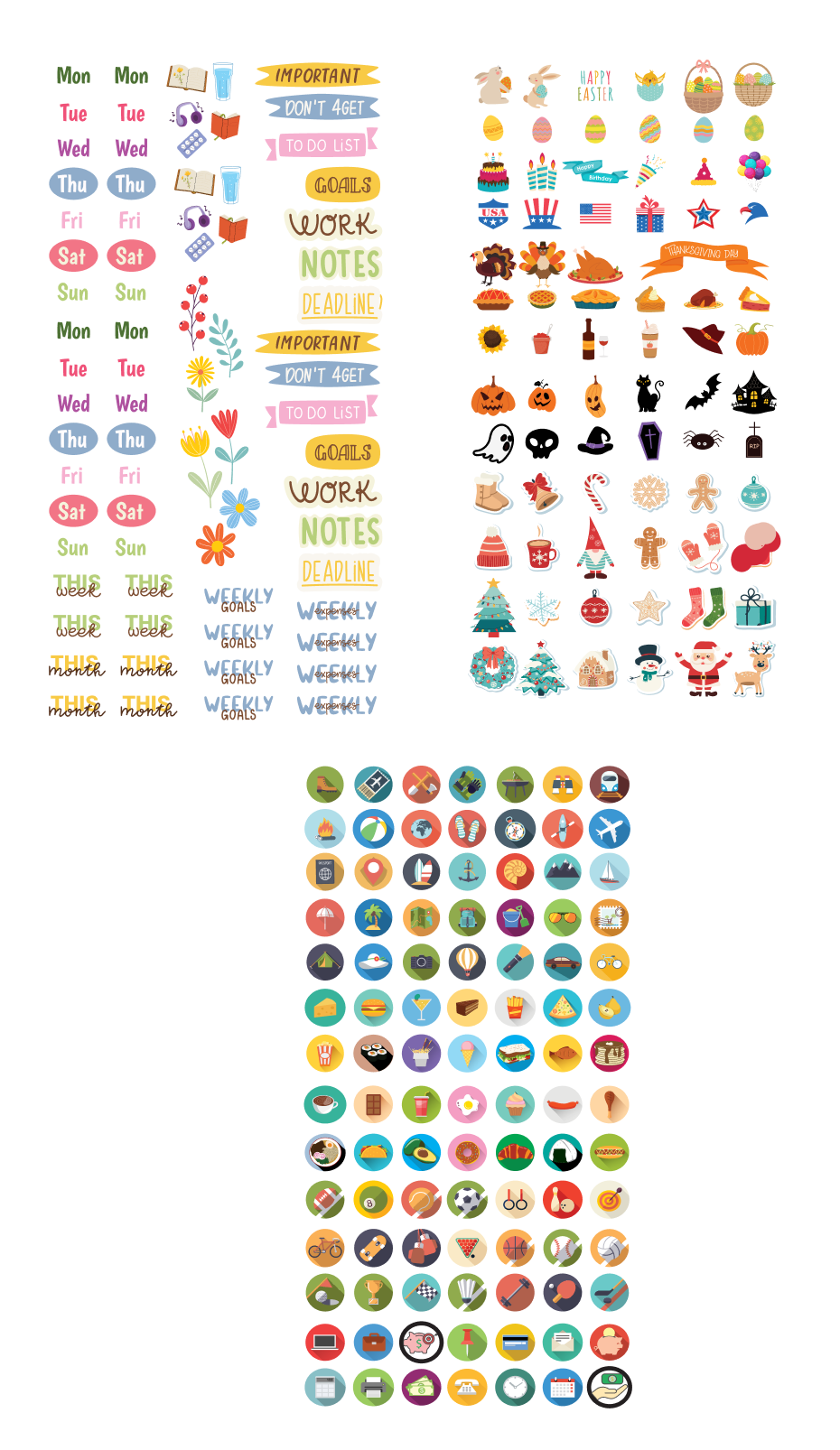 Textured Paper Journal (3-Pack) – 6x8” Fabric-Covered Notebook, 60 Lined Sheets, Lay-Flat Design with Rounded Edges, Includes Stickers & Stencils