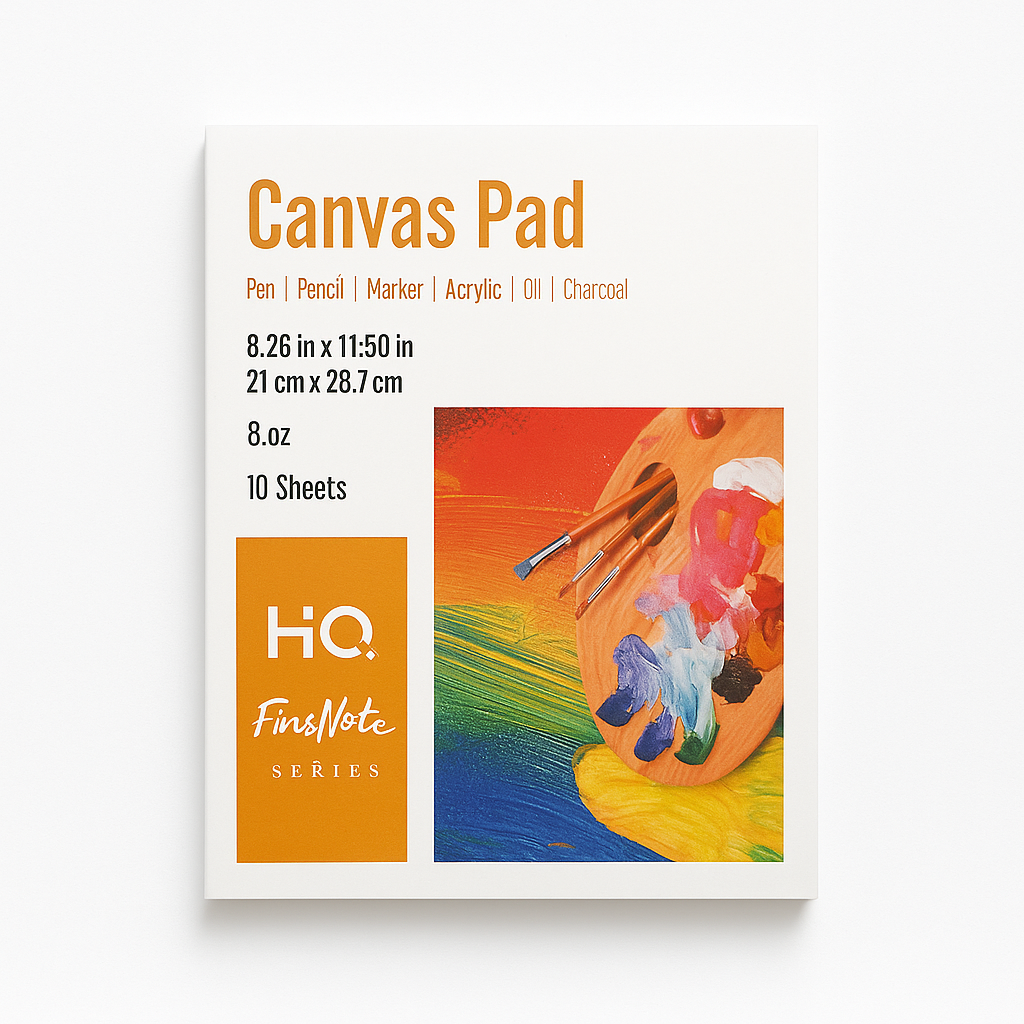 Canvas Pad | 8.26x11.69 Inch, 10 Sheets | Suitable for Pen, Pencil, Marker, Acrylic, Ink & Charcoal | Ideal for Artists & Students