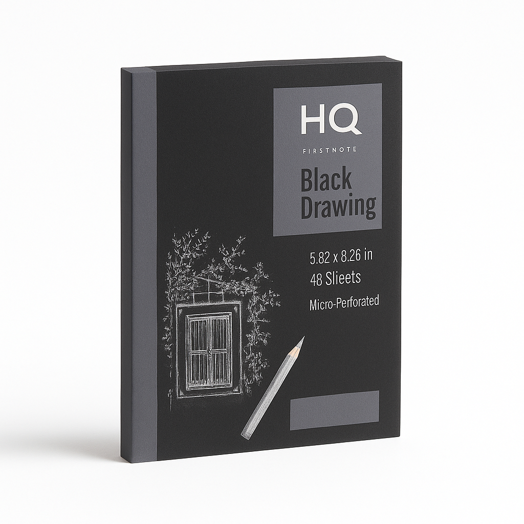 Black & Kraft Paper Book (Pack of 2) | 5.82x8.26 Inch, 64 & 48 Sheets, 120 GSM | Micro-Perforated | For Color Pencils, Pastels, Markers & Crayons
