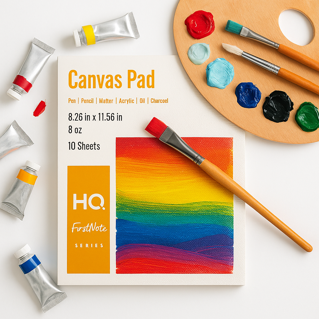 Canvas Pad | 8.26x11.69 Inch, 10 Sheets | Suitable for Pen, Pencil, Marker, Acrylic, Ink & Charcoal | Ideal for Artists & Students