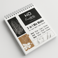 3in1 Artist Sketch Pad | 8.26x11.69 Inch, 30 Sheets, 120 GSM | Suitable for Watercolor, Acrylic, Pen, Pencil & Marker