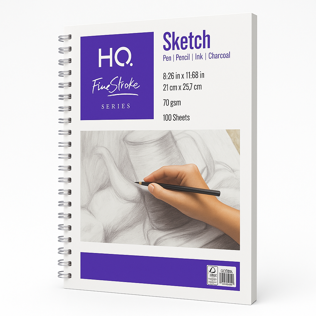 Sketch Wiro Pad | 8.26x11.69 Inch, 100 Sheets, 70 GSM | Perfect for Students, Hobbyists & Professional Artists