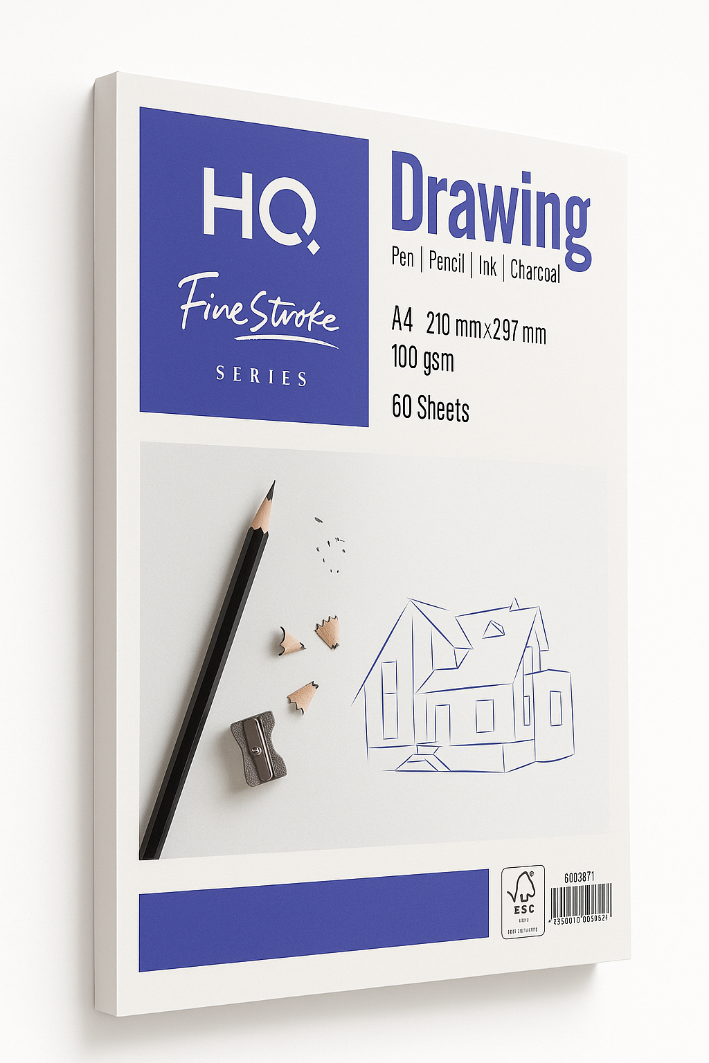 Drawing Sketch Pad | 8.26x11.69 Inch, 60 Sheets, 100 GSM | Suitable for Pen, Pencil, Ink & Charcoal | Ideal for Artists & Students