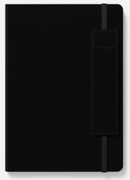 Removable Pen Holder Journal –  6x8” PU Thermoplastic Notebook, 192 Lined Sheets, Rounded Edges, Includes Stickers, Stencils & Accessories