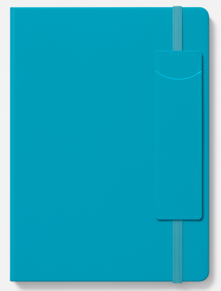 Removable Pen Holder Journal –  6x8” PU Thermoplastic Notebook, 192 Lined Sheets, Rounded Edges, Includes Stickers, Stencils & Accessories