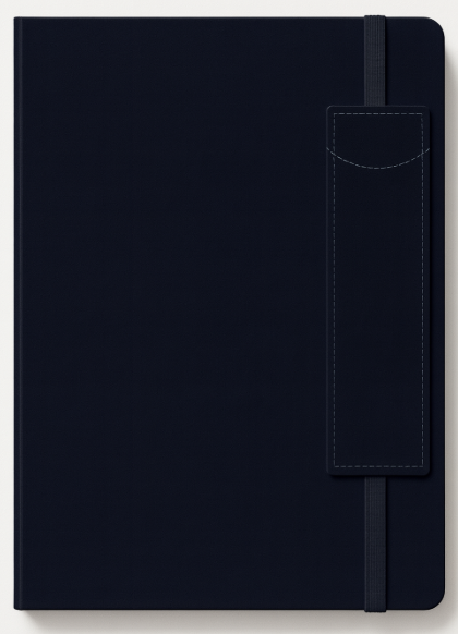 Removable Pen Holder Journal –  6x8” PU Thermoplastic Notebook, 192 Lined Sheets, Rounded Edges, Includes Stickers, Stencils & Accessories