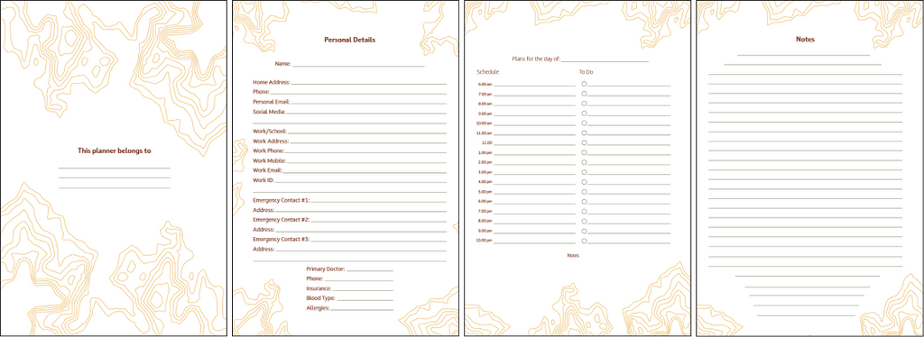 Undated Weekly Planner - 11.4x10.1” PU Thermoplastic Notebook, 100 Lined Sheets, Includes Stickers, Stencils, Manual & Silica Gel