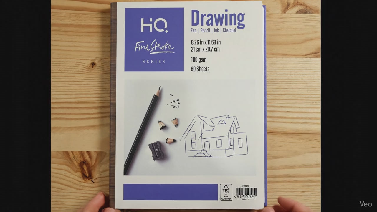 Drawing Sketch Pad | 8.26x11.69 Inch, 60 Sheets, 100 GSM | Suitable for Pen, Pencil, Ink & Charcoal | Ideal for Artists & Students